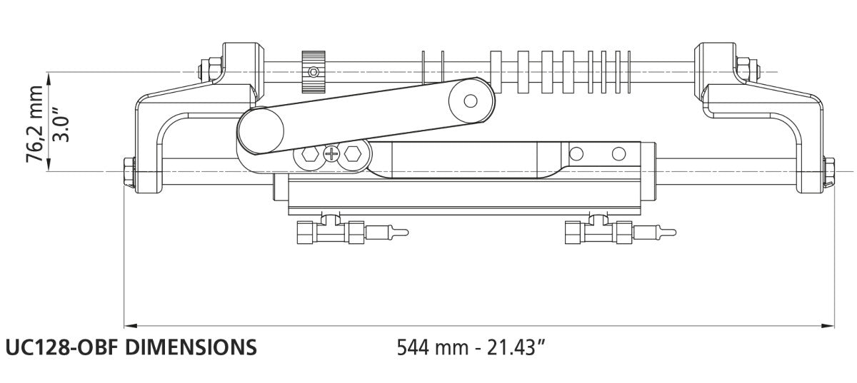 Tegning UC128-OBF Hydraulisk styring
