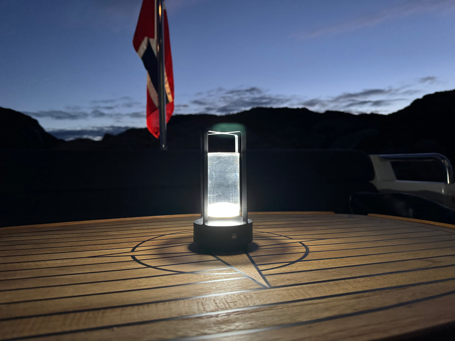 Oppladbar Lampe Sort