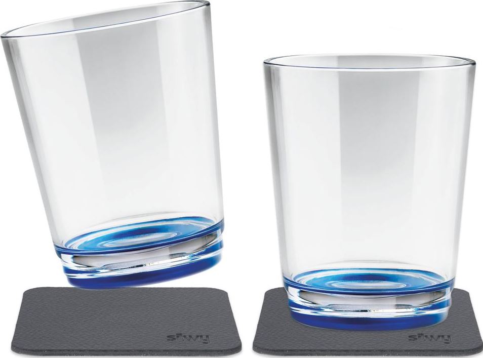 Magnetisk Glass Classic Plast Blå Bunn - 2 stk - Marine & Caravan