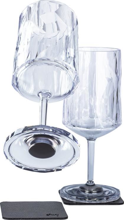 Magnetisk Vinglass 20cl Plast - 2 stk
