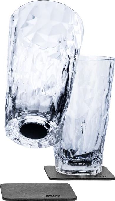 Magnetisk Glass Longdrink Plast - 2 stk