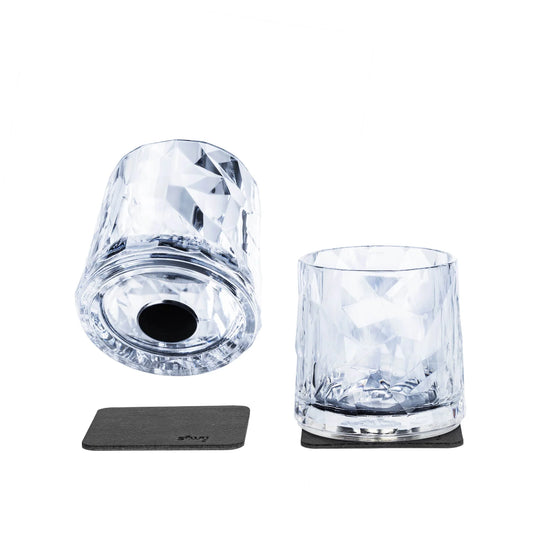 Magnetisk Glass Tumbler Plast - 2 stk