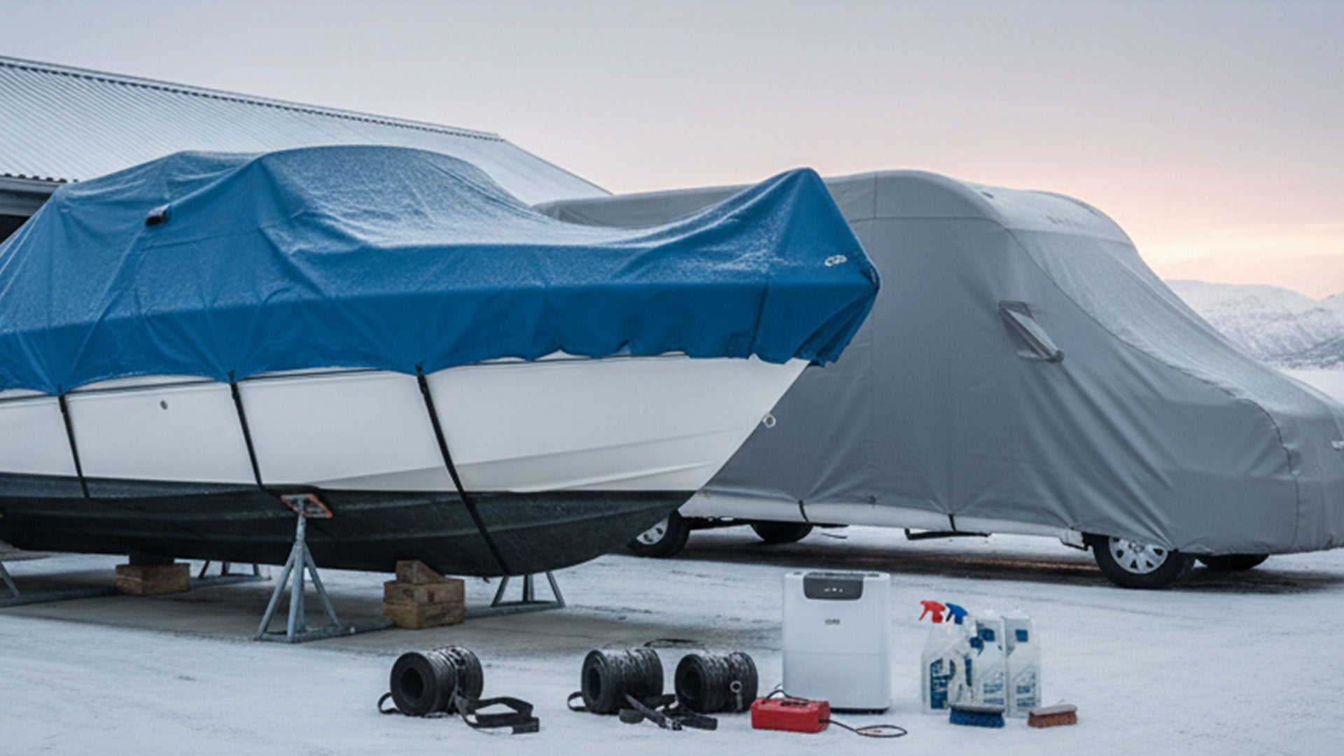 Vinterlagring av båt og bobil