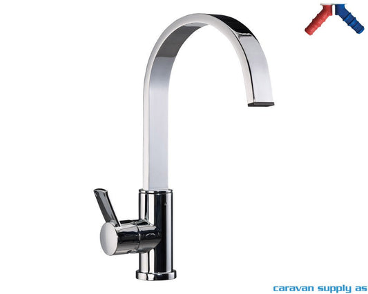 Blandebatteri Contur S90 Ø33mm m/bryter R90mm krom - Marine & Caravan