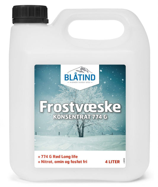 Blåtind Frostvæske kons rød LL 4 l - Marine & Caravan