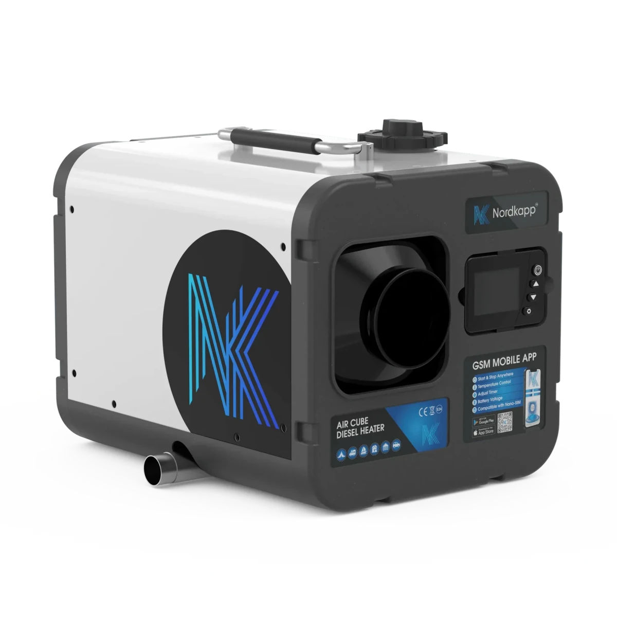 Cube GSM 4G/﻿5G Dieselluftvarmer - 5kW / 8kW - Marine & Caravan