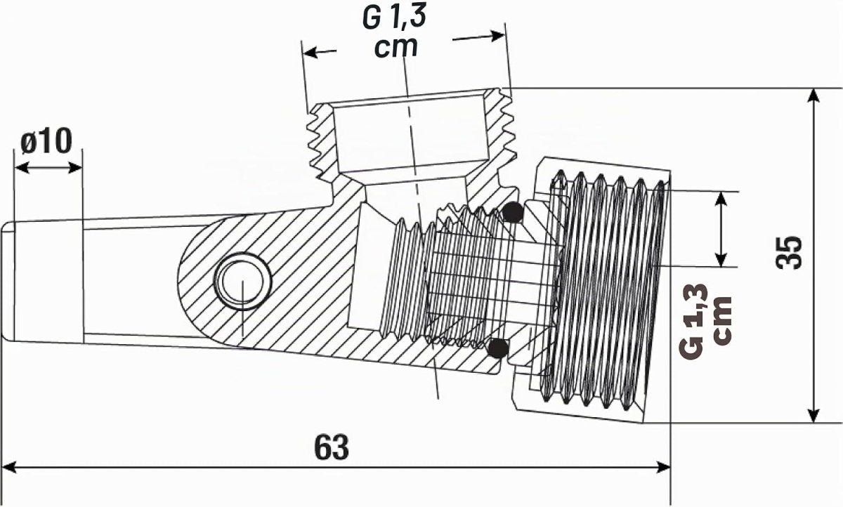 Dethleffs dusjoppheng / dusjledd 1/2" - Marine & Caravan