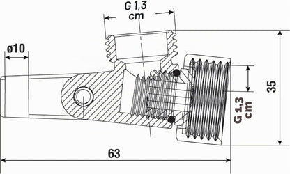 Dethleffs dusjoppheng / dusjledd 1/2" - Marine & Caravan