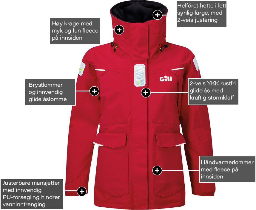Gill OS2 Offshore seiljakke dame - Marine & Caravan
