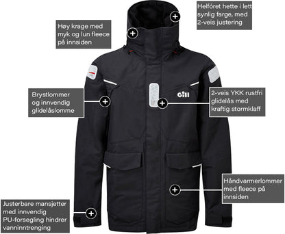 Gill OS2 Offshore seiljakke herre sort - Marine & Caravan