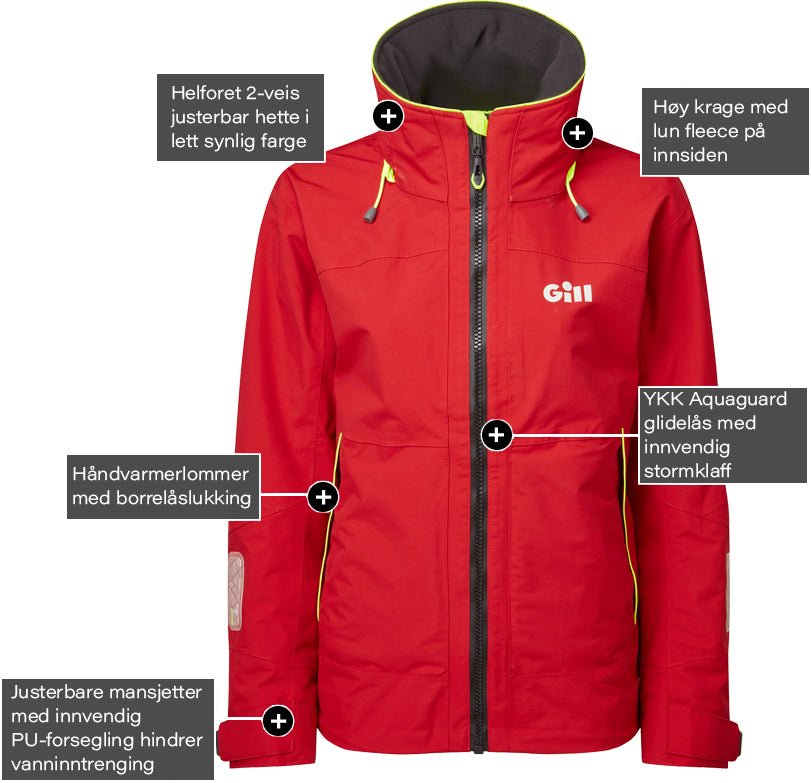 Gill OS3 Coastal seiljakke dame - Marine & Caravan