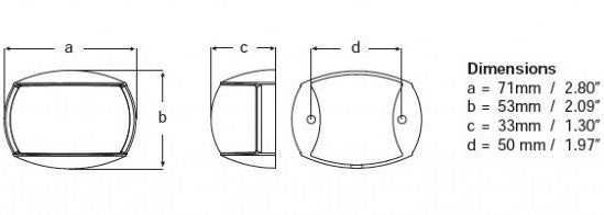 Hella NaviLED Compact BSH 2 nm lanterne svart - Marine & Caravan