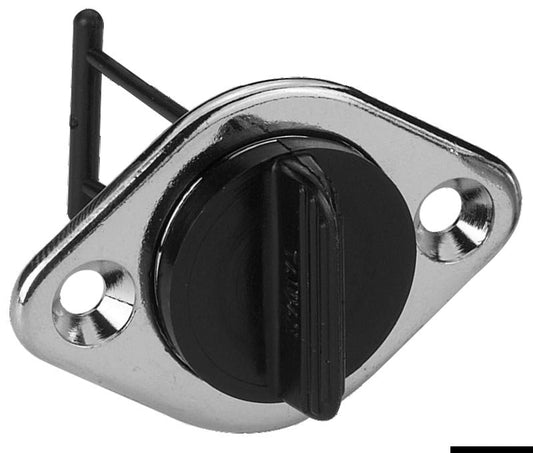 Lenseplugg m/skruehull chrome - Marine & Caravan