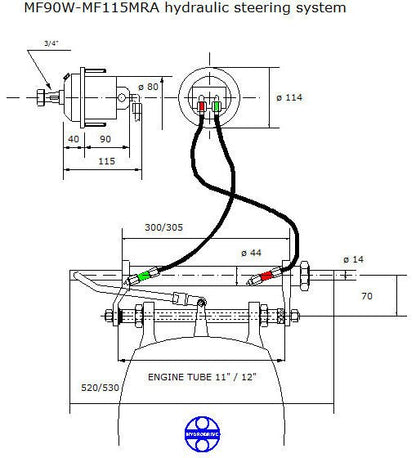 NordFlex hydraulisk styring komplett inntil 90 HK - Marine & Caravan