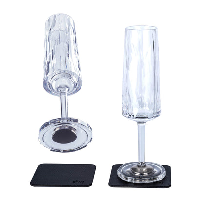 Magnetisk Champagneglass 20cl Plast - 2 stk