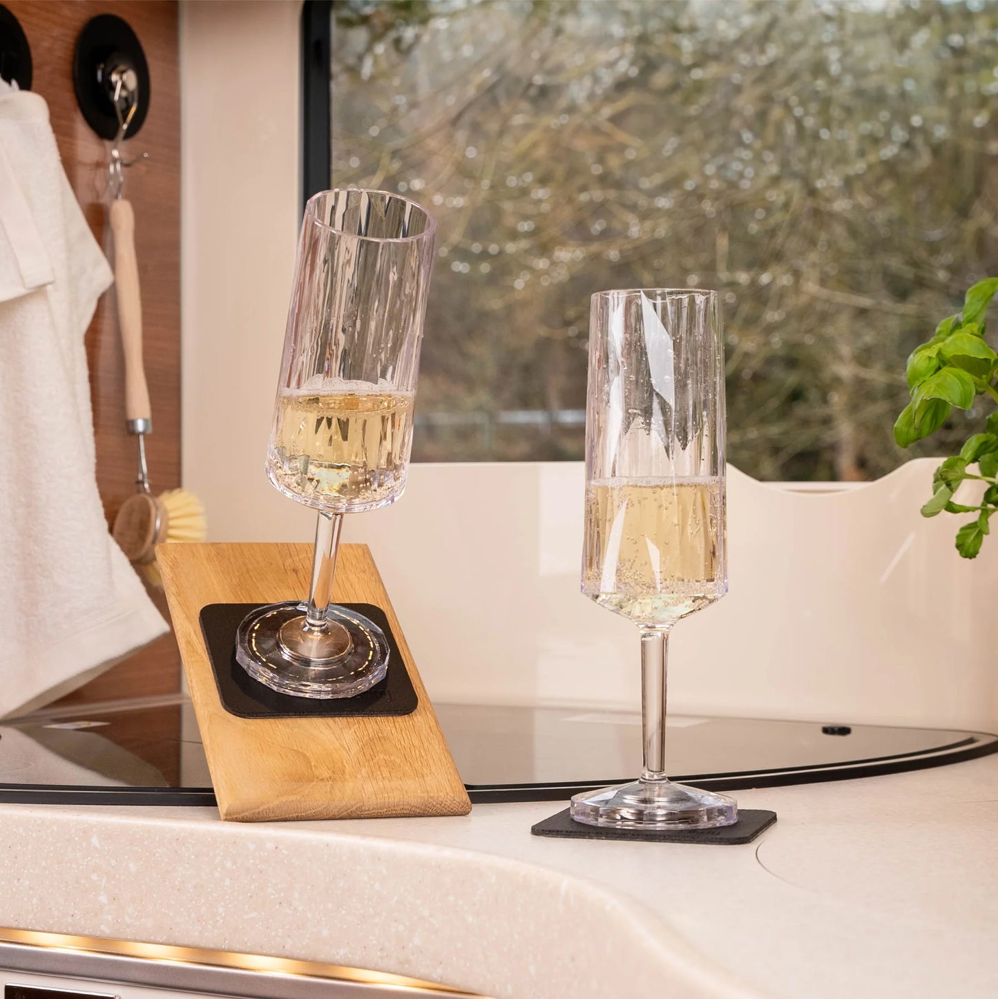 Magnetisk Champagneglass 20cl Plast - 2 stk