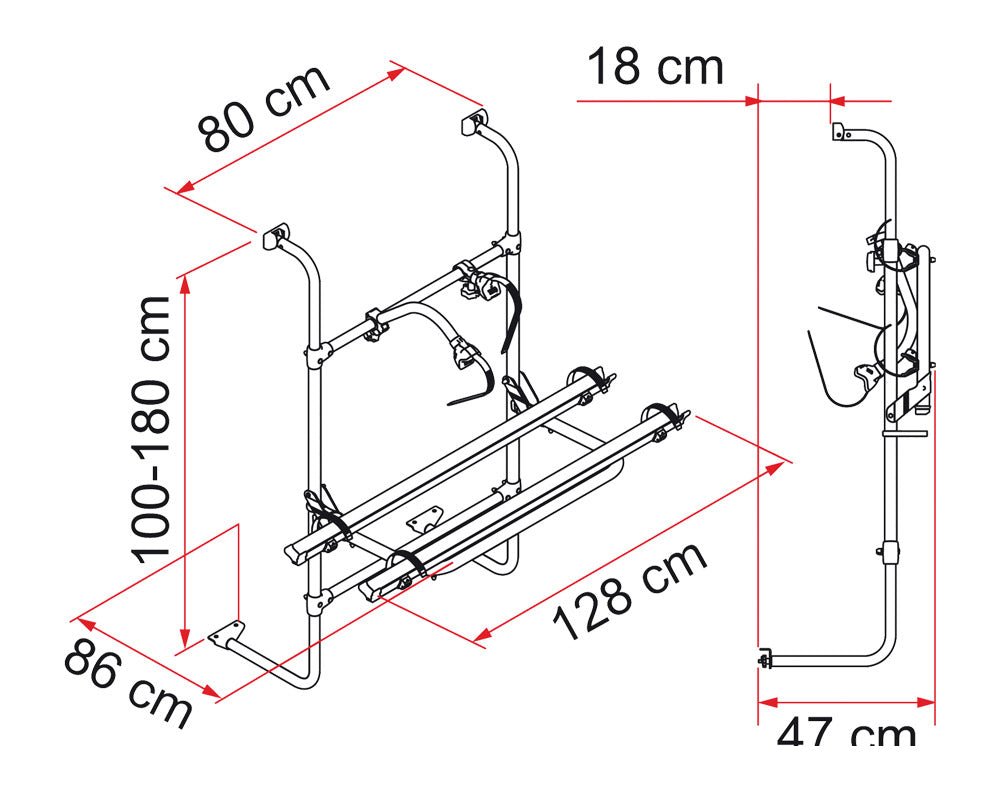 Sykkelstativ Carry Bike Caravan Universal - Marine & Caravan