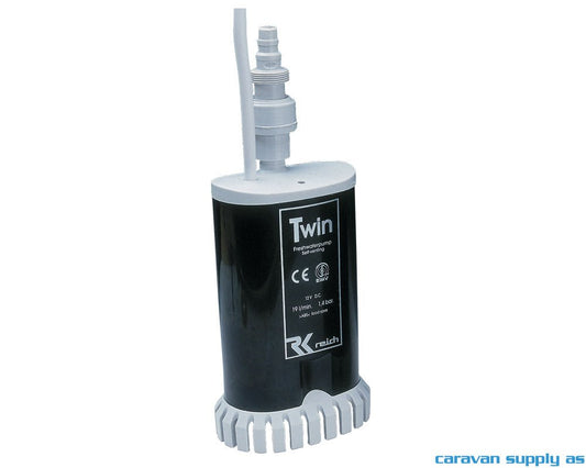 Synkepumpe Reich Twin 19l m/tilbakeslagsventil - Marine & Caravan