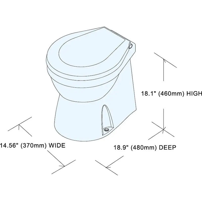 TMC Elektrisk toalett Lux - Medium Lav - Marine & Caravan