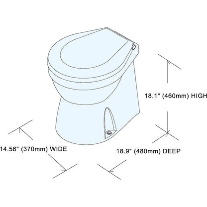 TMC Elektrisk toalett Lux - Medium Lav - Marine & Caravan