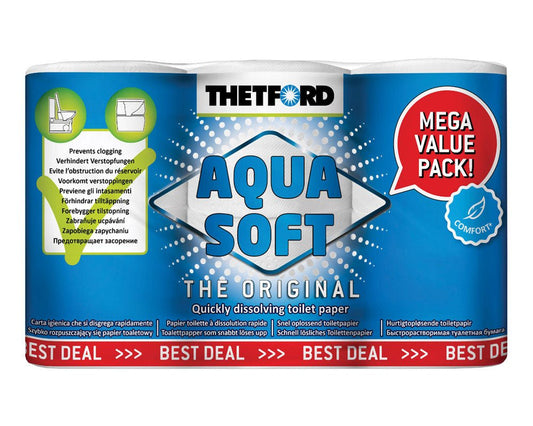 Toalettpapir Thetford Aqua Soft 4+2stk - Marine & Caravan