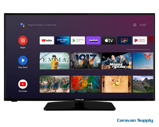 TV Finlux 43" 12V/230V LED Smart, Android - Marine & Caravan