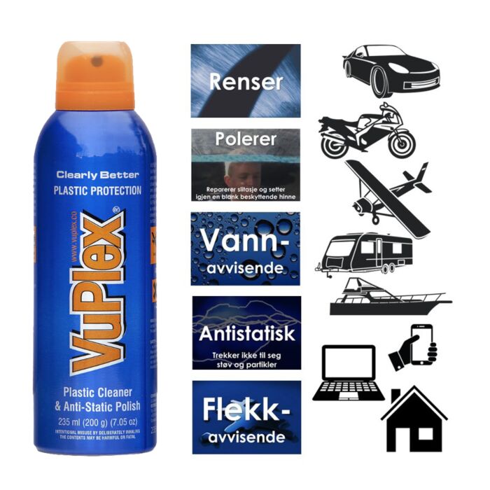 VuPlex® - Plastrens og antistatisk poleringsmiddel - Marine & Caravan